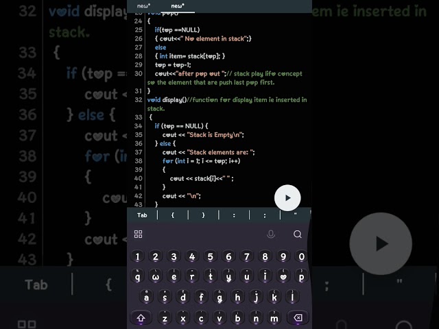 IMPLEMENT STAck using array_see Description 👇