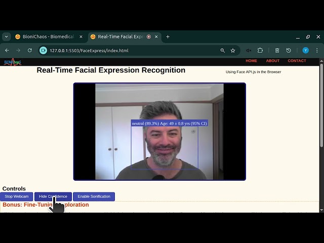 Facial Recognition and Heart Rate Monitoring using simple Webcam