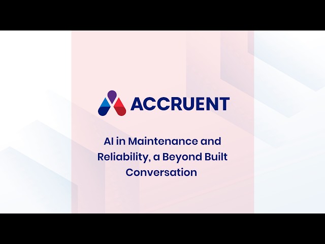AI in Maintenance and Reliability | Beyond Built