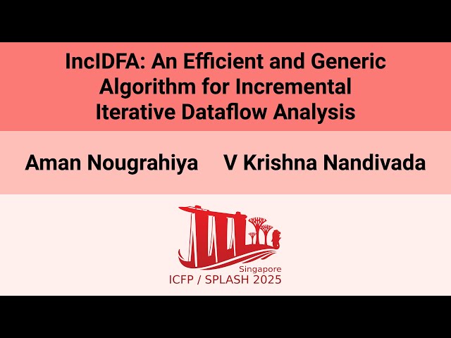 [OOPSLA'25] IncIDFA: An Efficient and Generic Algorithm for Incremental Iterative Dataflow Analysis