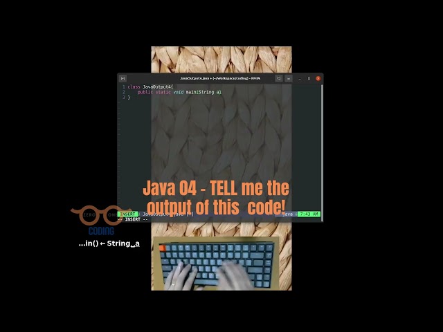 JAVA Number 04 | Tell me the output of this Java Code | ASMR Programming
