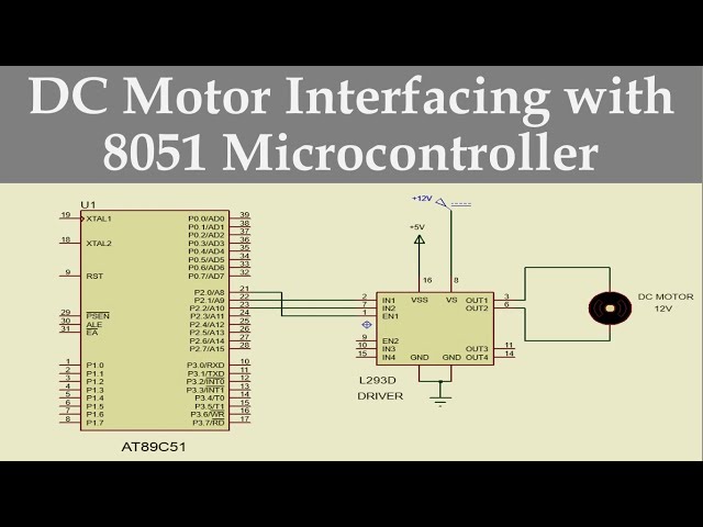 DC Motor Interfacing with 8051 Microcontroller