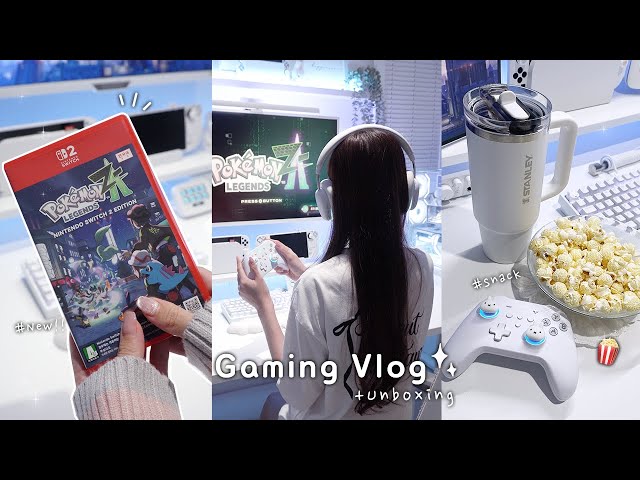 Game vlog🎮| 드디어 왔다!🥹기다렸던 신작게임 플레이하는 자취일상☁️| 포켓몬스터 레전드 Z-A플레이🗼| 기가바이트 M27UP ICE 언박싱🖥️