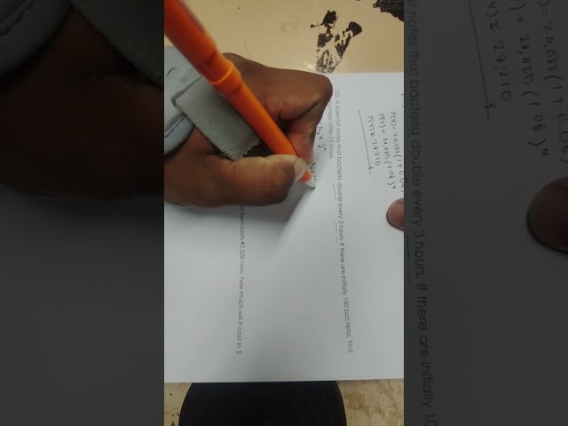 Solving Word Problems involving Exponential Function