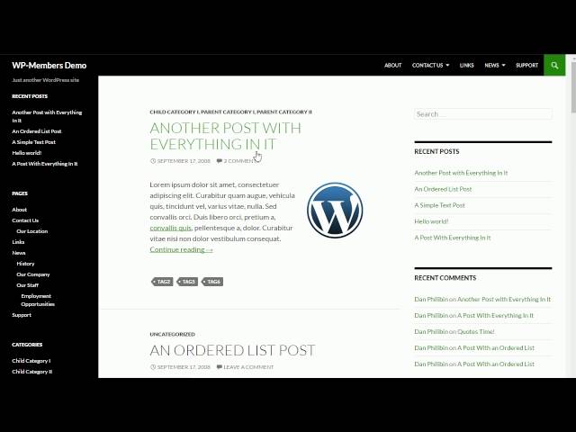 WP-Members Basic Initial Configuration and Setup