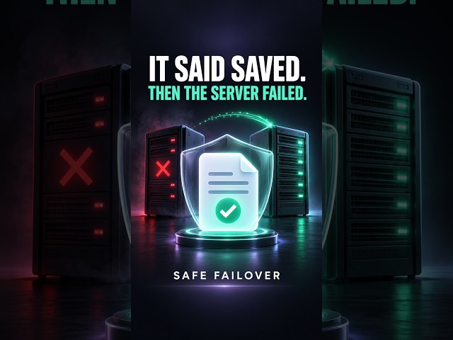 It Said “Saved.” Then the Server Failed. | Database Failover