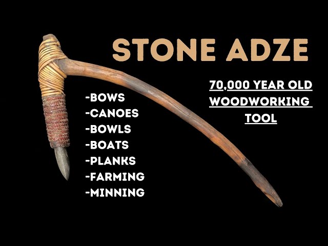 STONE AGE Adze | Primitive Bow Building Tool #archery #bowyer #primitivetechnology #primitiveskills