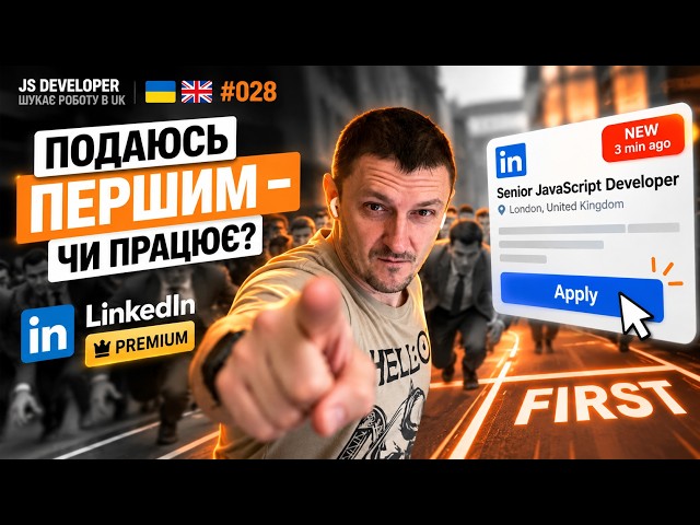 JS Developer шукає роботу в UK #028: Подаюсь ПЕРШИМ — чи працює LinkedIn Premium? 🇺🇦🇬🇧