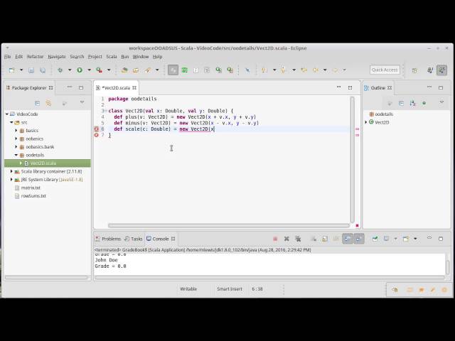2D Vector Class (using Scala)