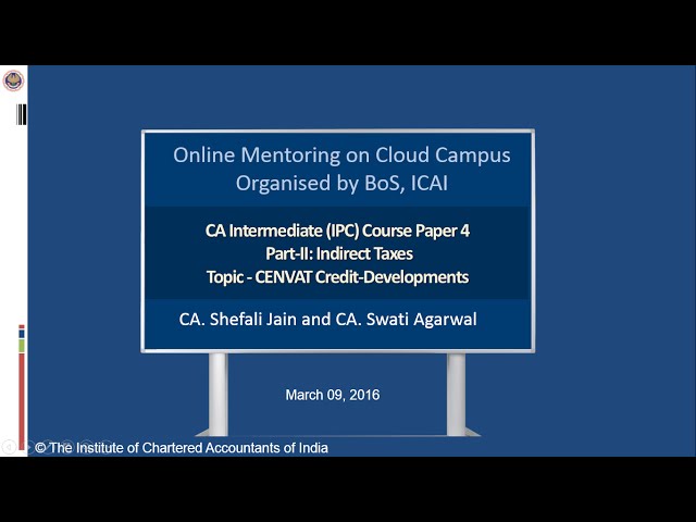 Intermediate (IPC) Paper-4 Part-II Indirect Taxes, Topic: Exemptions and Abatements