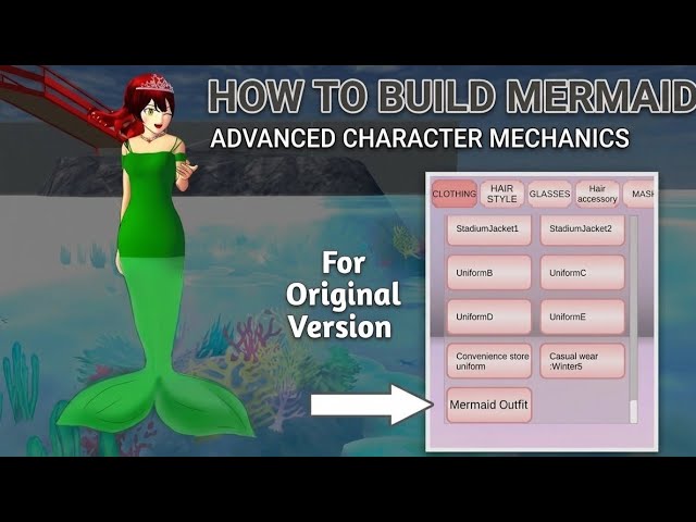 How to Create a Mermaid (Original Version) in Sakura School Simulator | Technical Tutorial 