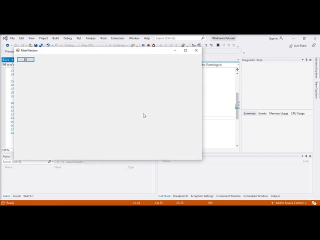 Buttons in C# | tech128.ca C# Course Lesson A1