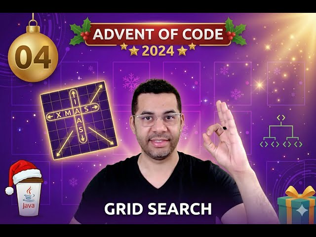 Grid Search Algorithm Explained - Advent of Code Day 4 (Java)