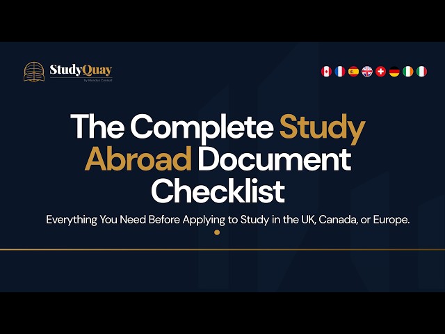 The Complete Study Abroad Document Checklist for Applicants- LIVE WEBINAR