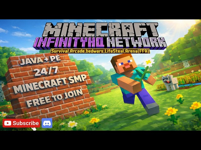 Minecraft SMP LIVE 24/7 | iHQ Broadcast Hindi | 1.21.11 (Java & Bedrock/PE) #minecraft #smp