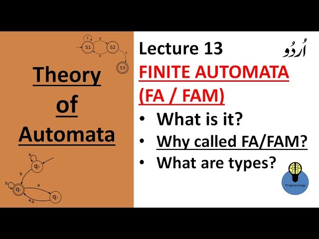 lecture 13: what is finite automata in hindi ? what is its meaning and its types dfa dfa in urdu