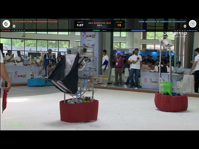 Pune Institute of Computer Technology  vs AJAY KUMAR GARG ENGINEERING COLLEGE  | ABU Robocon 2025 In