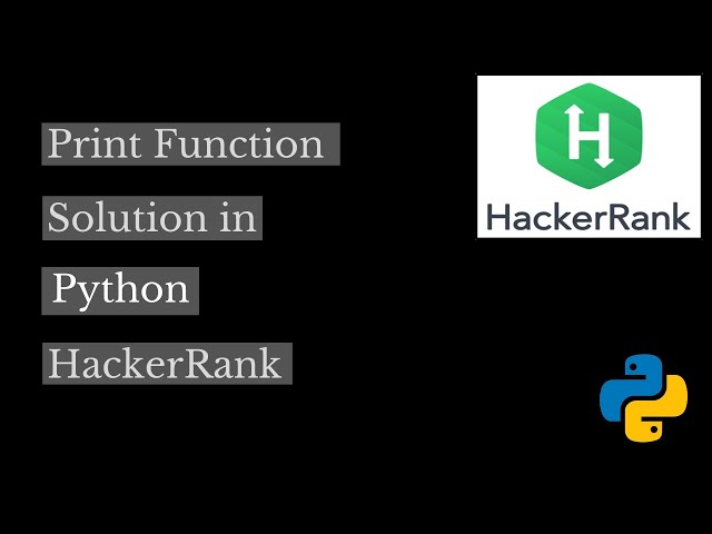 Print Function Solution in Python #HackerRank