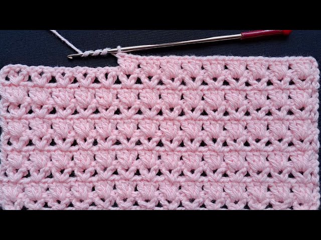 Easy, 2 Rows Only Crochet Pattern for Beginners/Baby Blanket Cochet Pattern/Uncinetto