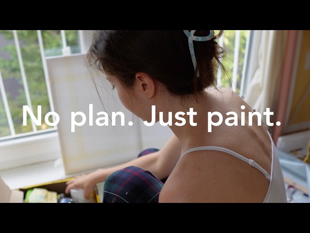 No Plan, No Rules, Just Paint | Abstract Art Process (No Talking, Paint with me)