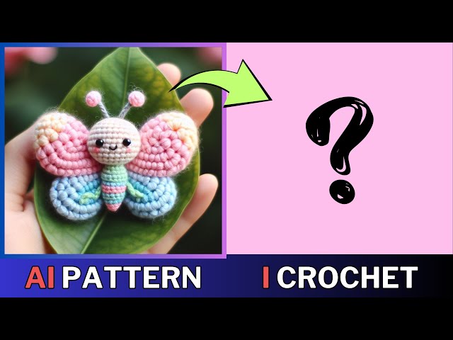Very Easy 😍 I Crochet The Cutest Amigurumi Butterfly Based On An AI Image