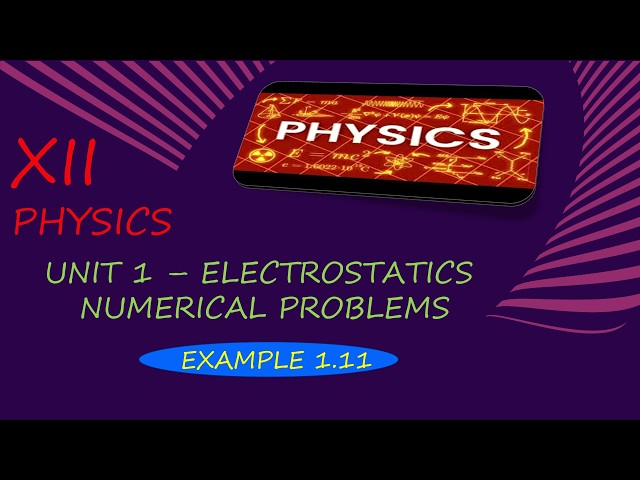 Class 12 Physics - Chapter 1 - Example 1.11 @Meyyammai