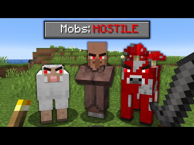Can You Beat Minecraft With EVERY Mob Hostile?