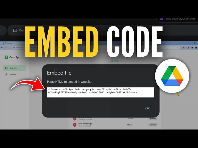 How To Get Google Drive Video Embed Code