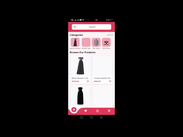 Flutter ecommerce with Node.js backend