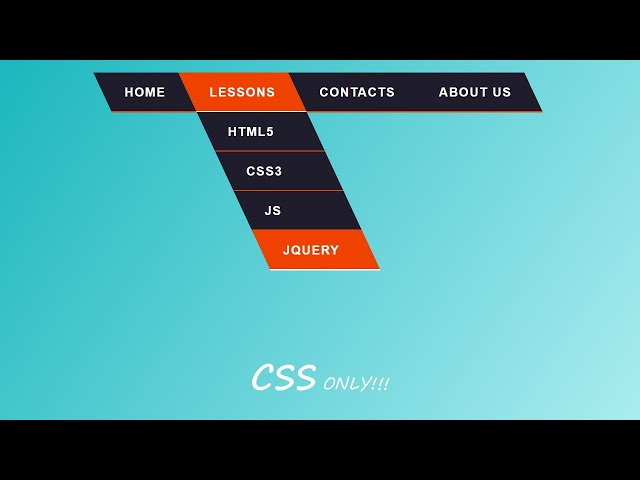 Responsive High Tech Dropdown Menu HTML CSS