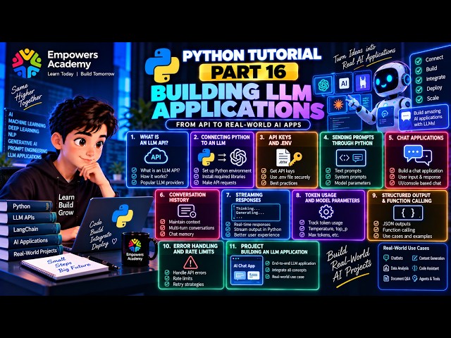 Python Tutorial | Part 16 - Building LLM Applications | Generative AI & LLMs
