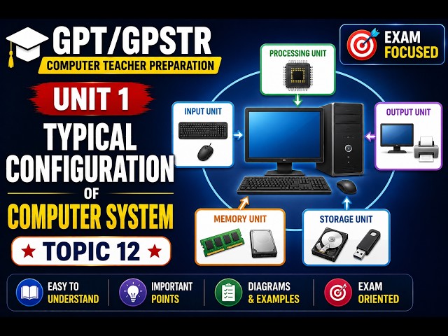 Typical Configuration of a Computer System | GPT/GPSTR Computer Teacher 2026 Preparation