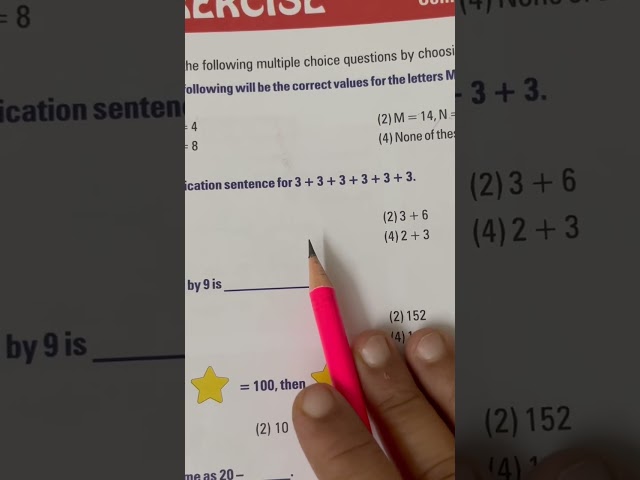 IMO SOF science Olympiad foundation international maths exam Chapter computational operation class 2
