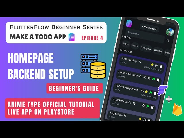 Todo homepage backend setup | #firebasetutorial #flutterflow #todoapp
