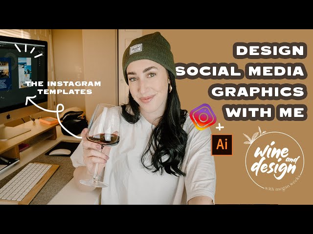 WATCH ME DESIGN SOCIAL MEDIA GRAPHICS FOR A CLIENT | Wine and Design Ep 48