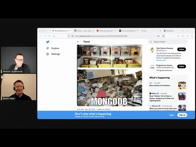 Meet Beanie: A MongoDB ODM + Pydantic - Talk Python to Me Ep.349