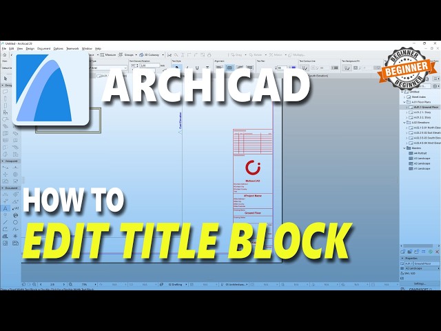How To Edit Title Block In Archicad