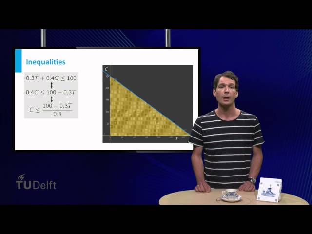 Linear programming and optimization - Equations - Mathematics - Pre-university Calculus - TU Delft