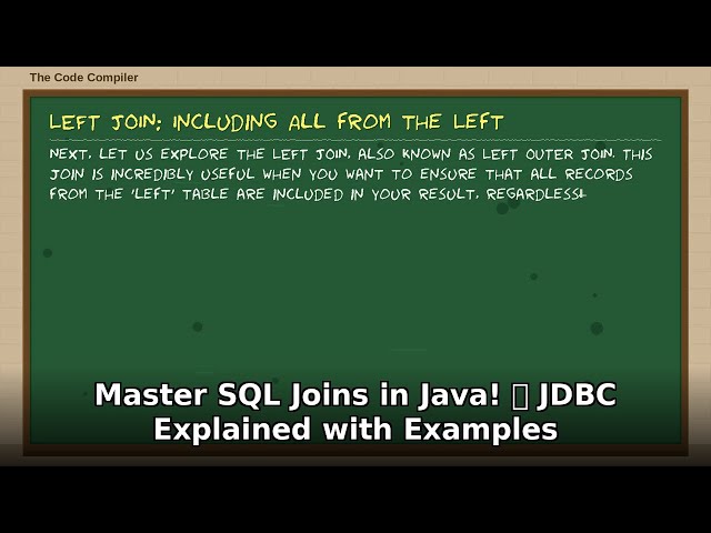 Master SQL Joins in Java! 🚀 JDBC Explained with Practical Examples