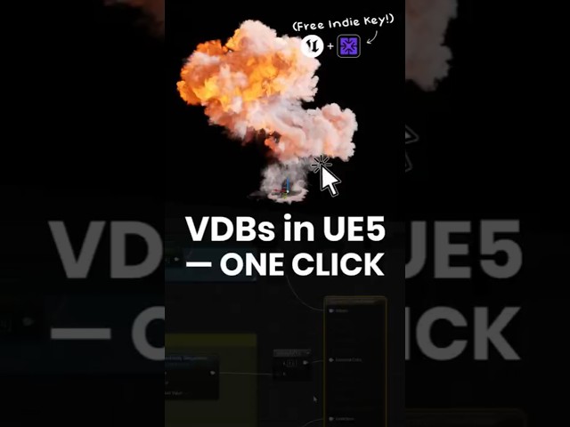 1 click VDB setup in Unreal Engine is a thing now #ue5 #vfx #gamedev #3danimation