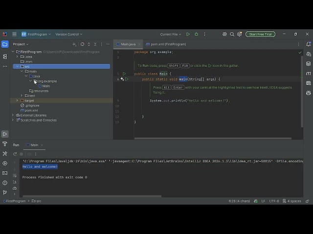 First Java Project in IntelliJ IDEA | Create Your First Java Program | Java Tutorial # 1