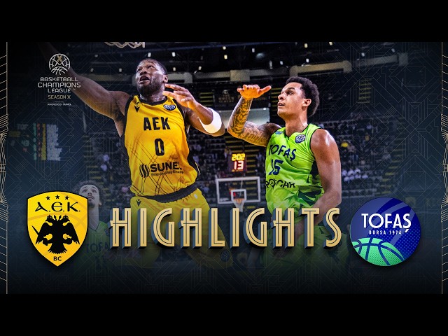 AEK BC v Tofas Bursa | Round of 16 | Highlights | #BasketballCL 2025-26