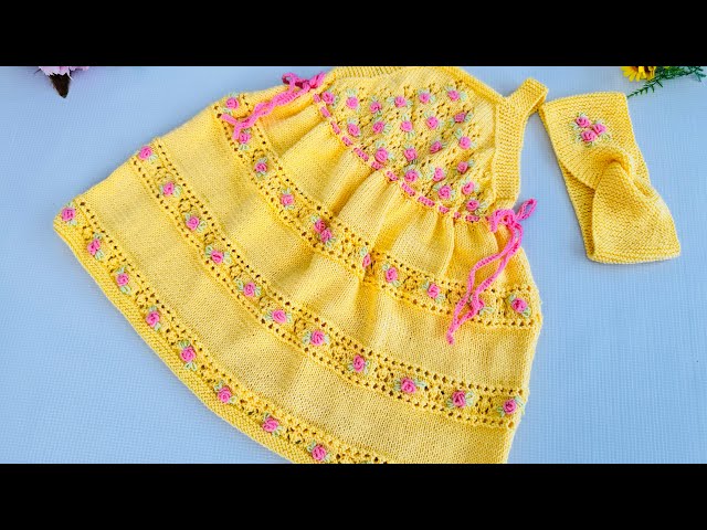 أجمل فستان أطفال تريكو (خطوة بخطوة) | Beautiful Knitted Baby Dress