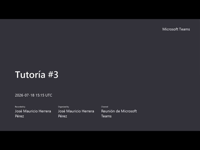 Tutoría #3 Base de Datos Sábado 18Julio26