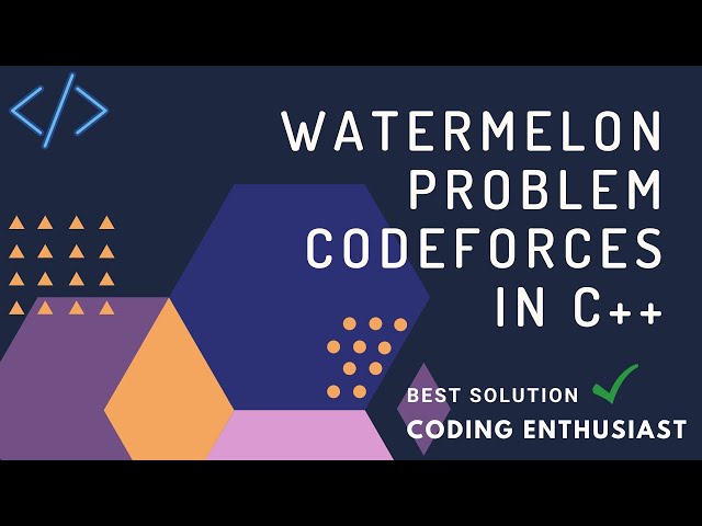 4A watermelon problem codeforces in c++ | codeforces for beginners | codeforces solution