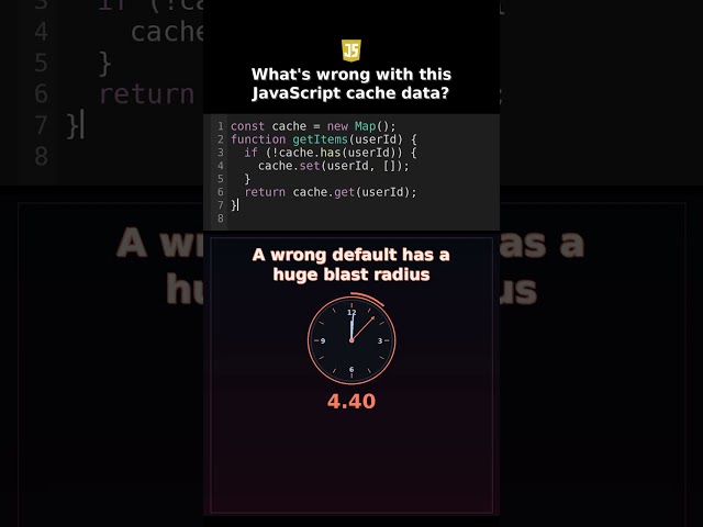 Whats wrong with this JavaScript cache data? #javascriptbackend