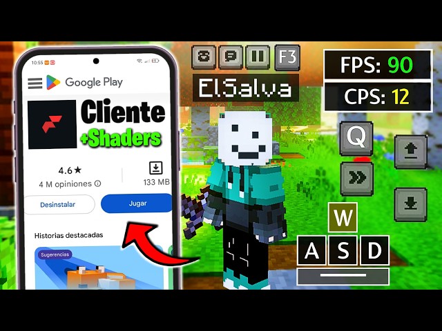 🔥 CLIENT with SHADERS on PLAYSTORE for MINECRAFT PE!! (v26.30) 😯 | Flarial Client