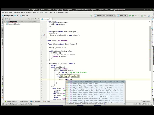 Flutter 40  - Simple Dialog