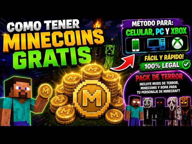 🔥CÓMO CONSEGUIR MINECOINS GRATIS en Minecraft | Tutorial | 2026🔥