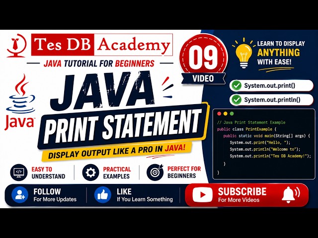 Java 09 - Java print statement